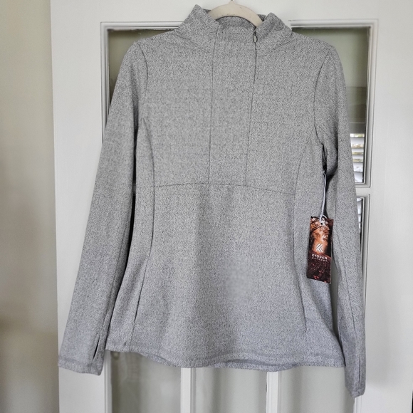 Kyodan Outdoor Sweaters - Kyodan Outdoor Long Sleeve Half Zip Gray Sweater Top